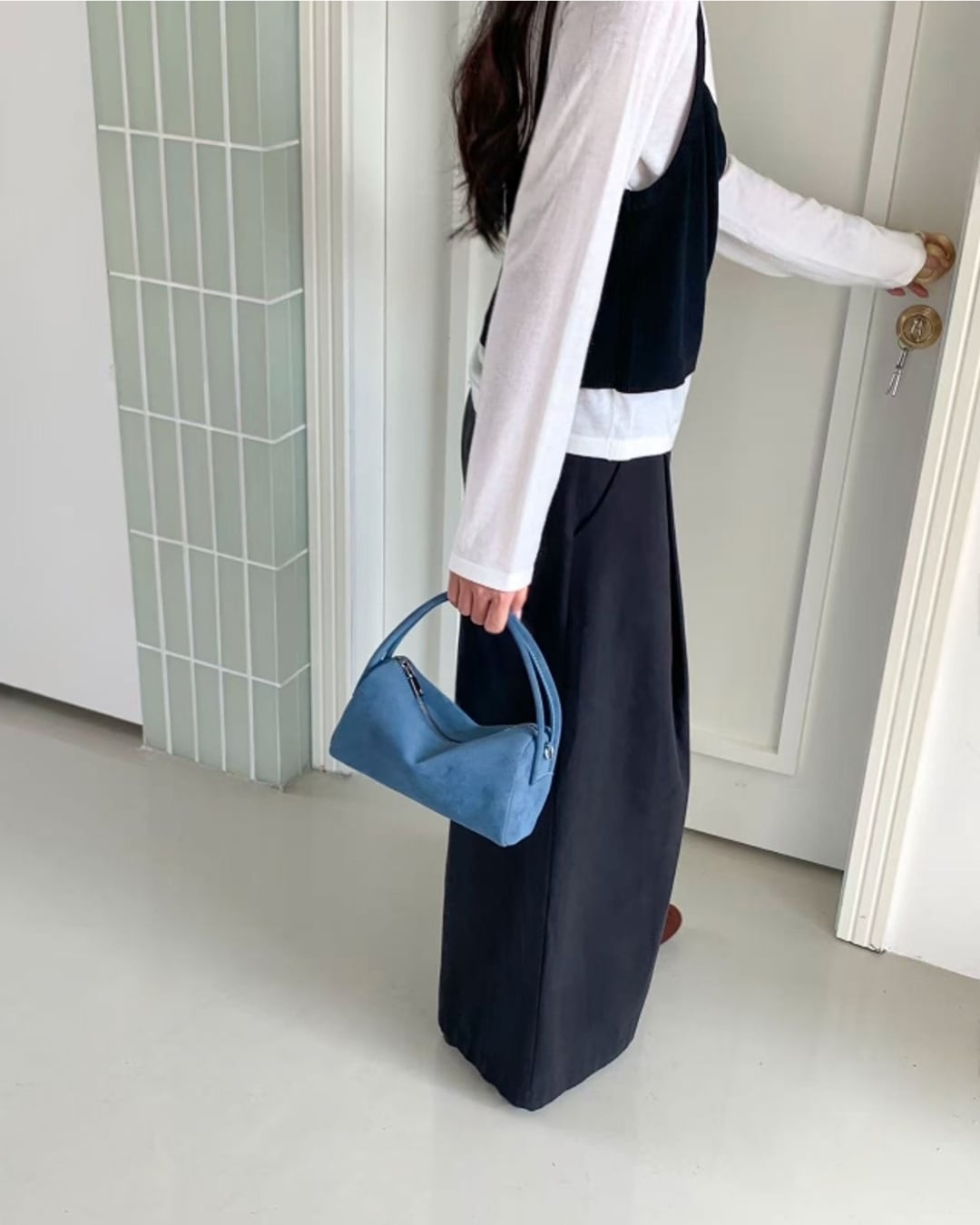 ダブルラインミニトートバッグ