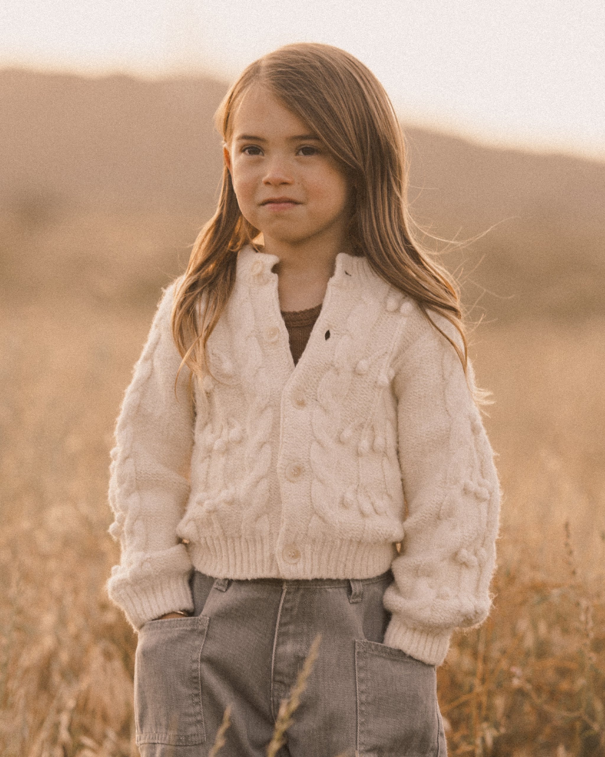 Rylee + Cru (ライリー アンド クルー) / BOBBLE CARDIGAN / NATURAL 