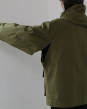 i’m here - Haoli Military Jacket :Khaki|フードストールドッキング/2WAY/ウェザークロス 入荷予定:2026.01.17(M 1点)
