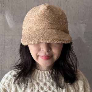 Teddyboa cap   テディボア キャップ  ラクダカラー×ネオンイエロー　帽子　キャップ　ネオンカラー