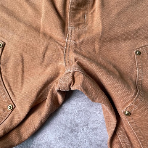 20s USA製 ブラウン ダブルニー Carhartt B01-M 30×32 詳細写真8
