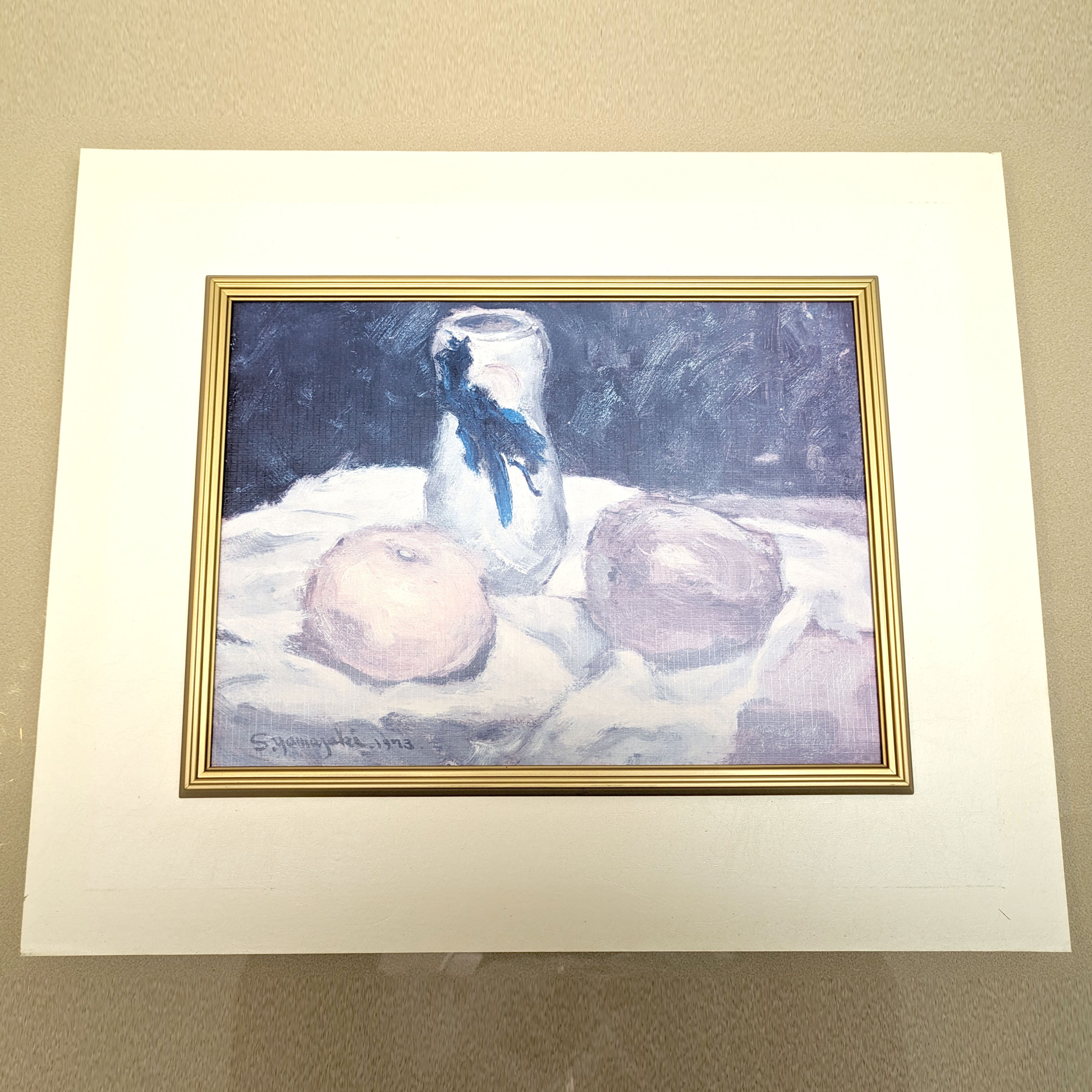 油絵　額付き 油絵風・壁飾り・額縁・インテリア・印刷・No.240306-06・梱包サイズ