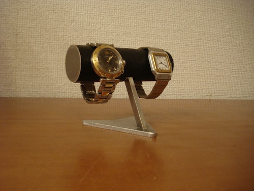 ウオッチ　飾る　2本掛けブラックデザイン腕時計スタンド　N121212