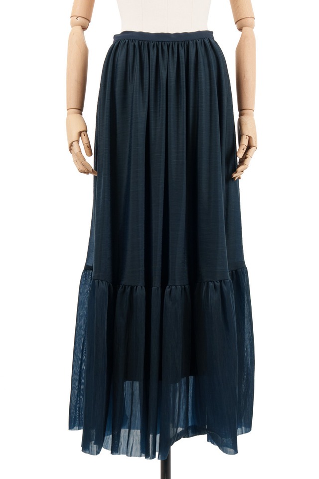 NYLON KNIT SKIRT / BLU