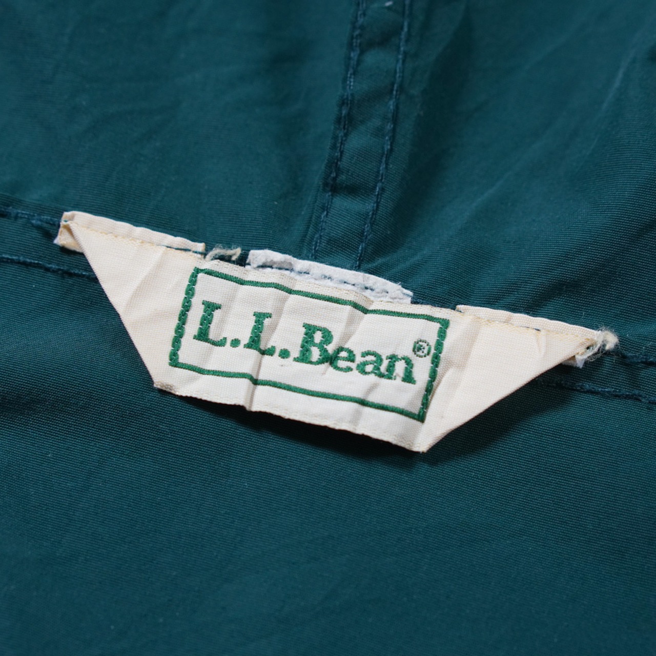90s L.L.Bean Nylon Anorak green L相当 古着 - 12