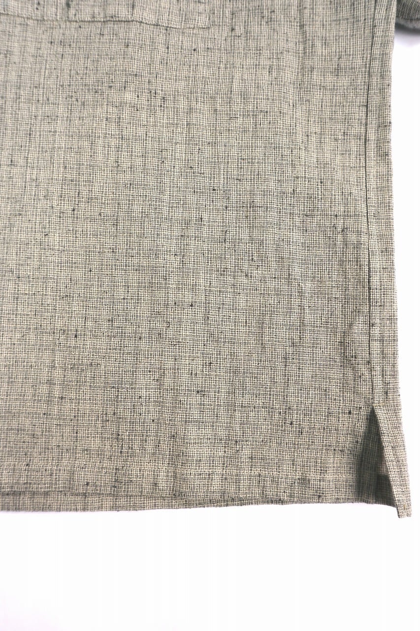 Nepped Check Open Collar Shirt