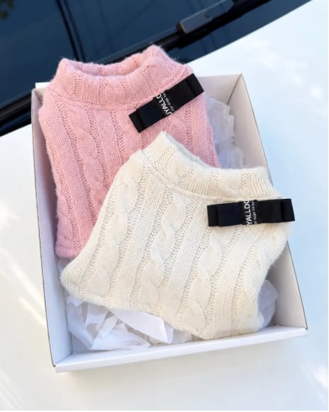 予約【buyalldog】Blair Ribbon Knit (2color)