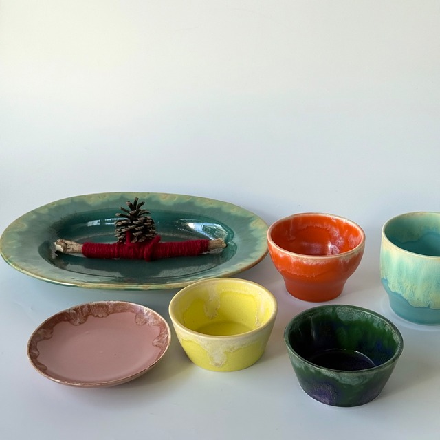 NAOKO HATA CERAMICS Melt series 旧Kobachi - Lemon yellow