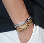 【grt31】Iced Out Moissanite Cuban Bracelet (8mm)
