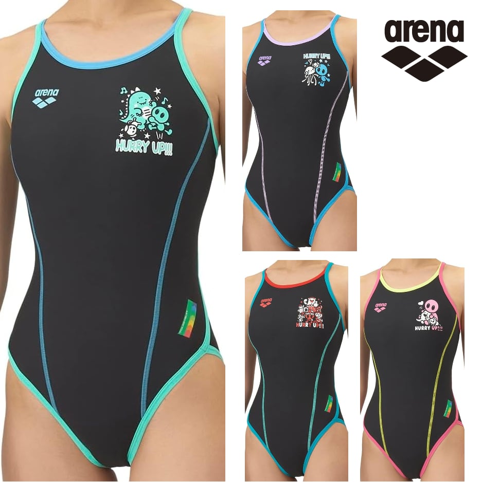 Mサイズ 競泳水着 アリーナ タフスーツ AS4FWM15W YLBK arena アリーナ AS4FWM05W タフスーツ 練習用水着 レディース 水泳
