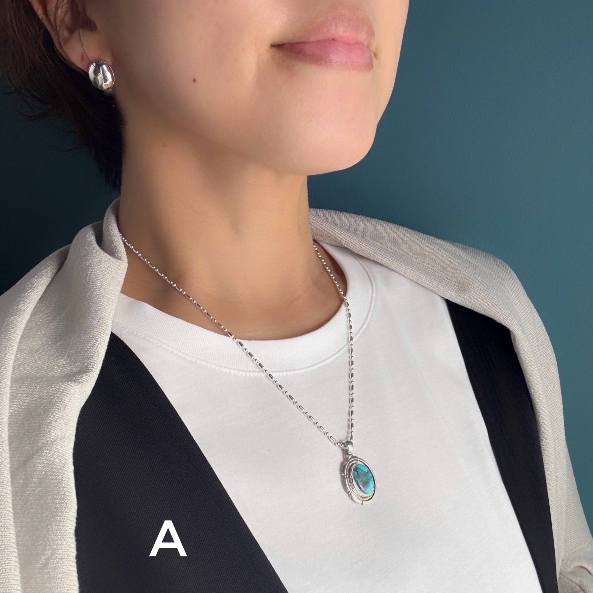 Indian Jewelry 》【各一点物】ビスビー ターコイズ スタンプワーク