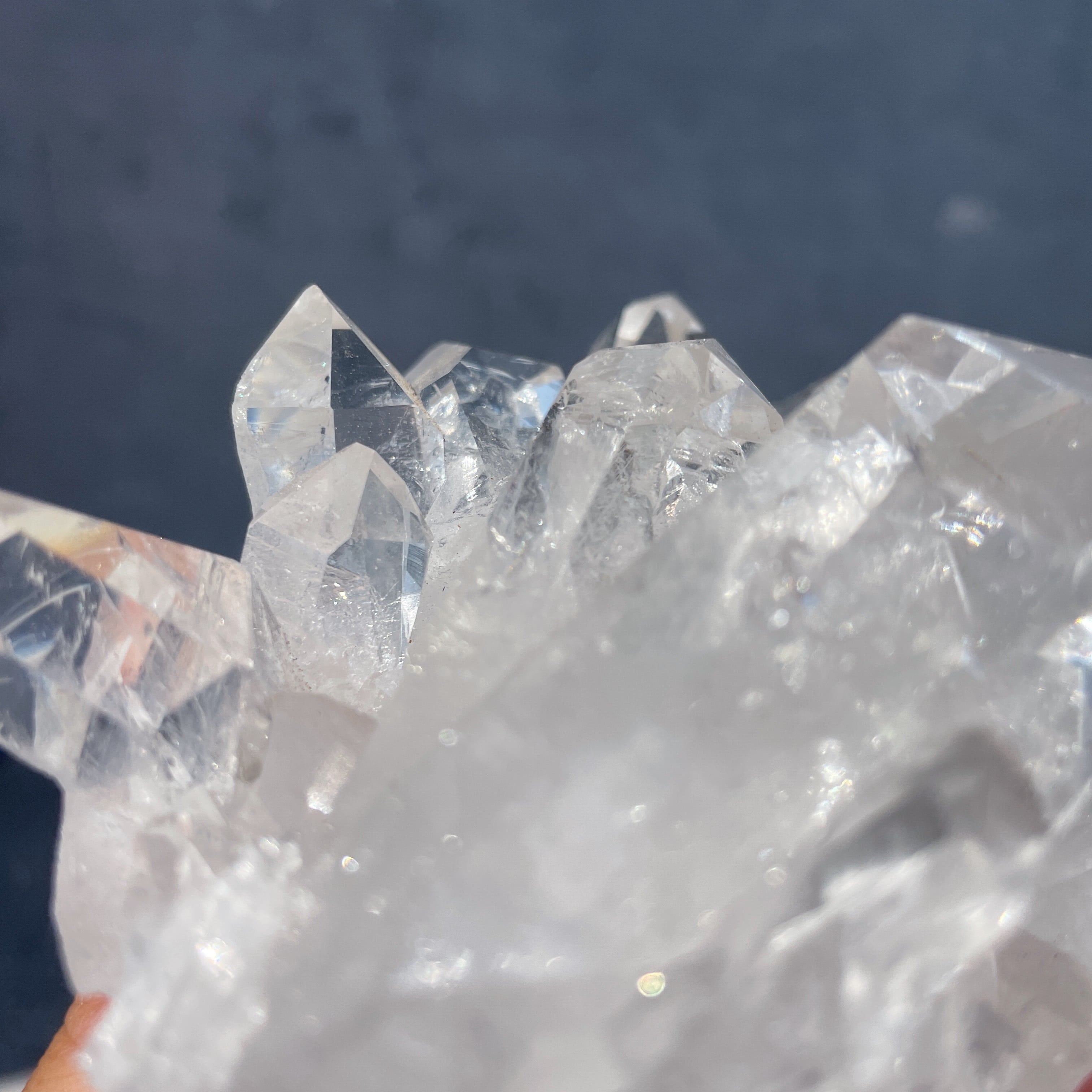 大きな結晶◎ゼッカ産水晶クリアクォーツ クラスター15◇ Clear