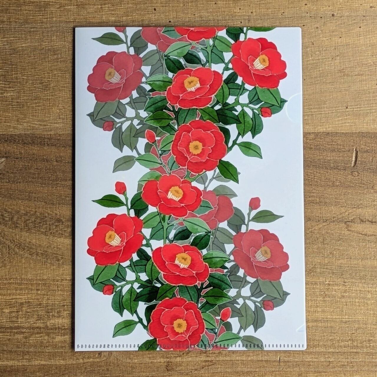 椿》柄 A5クリアファイル | 紙の箱 一辺一辺