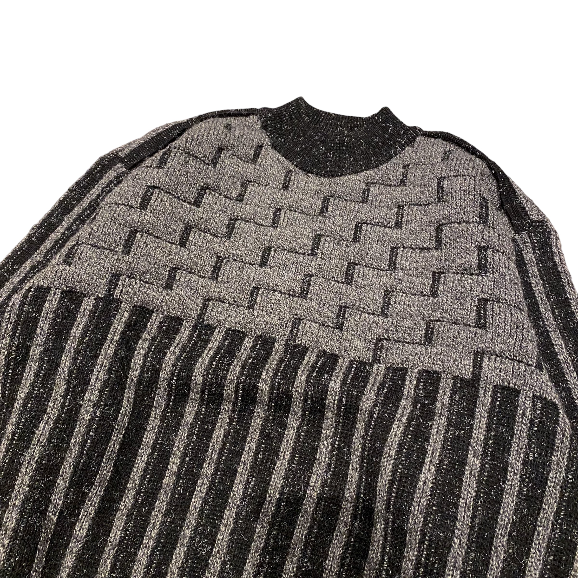 80's 日本製 Issey miyake men Design Knit S / イッセイミヤケ