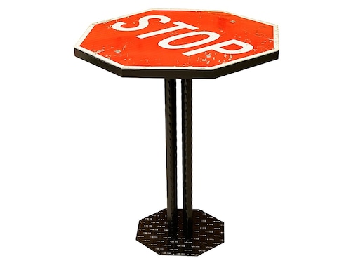 本物！アメリカロードサイン STOP SIGN TABLE