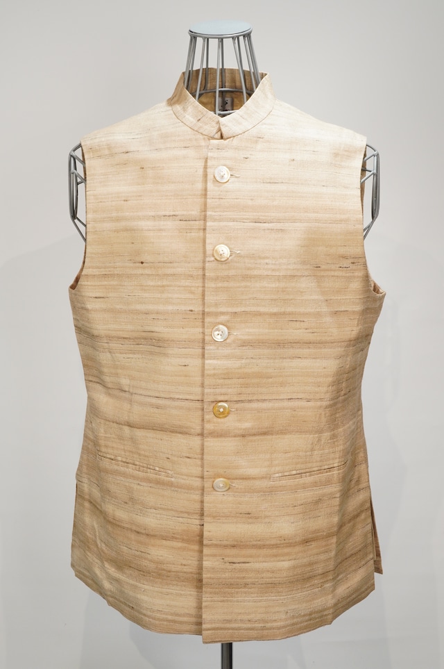 PERIOD FEATURES/ Hand Woven Silk Embroidery  Waist Coat