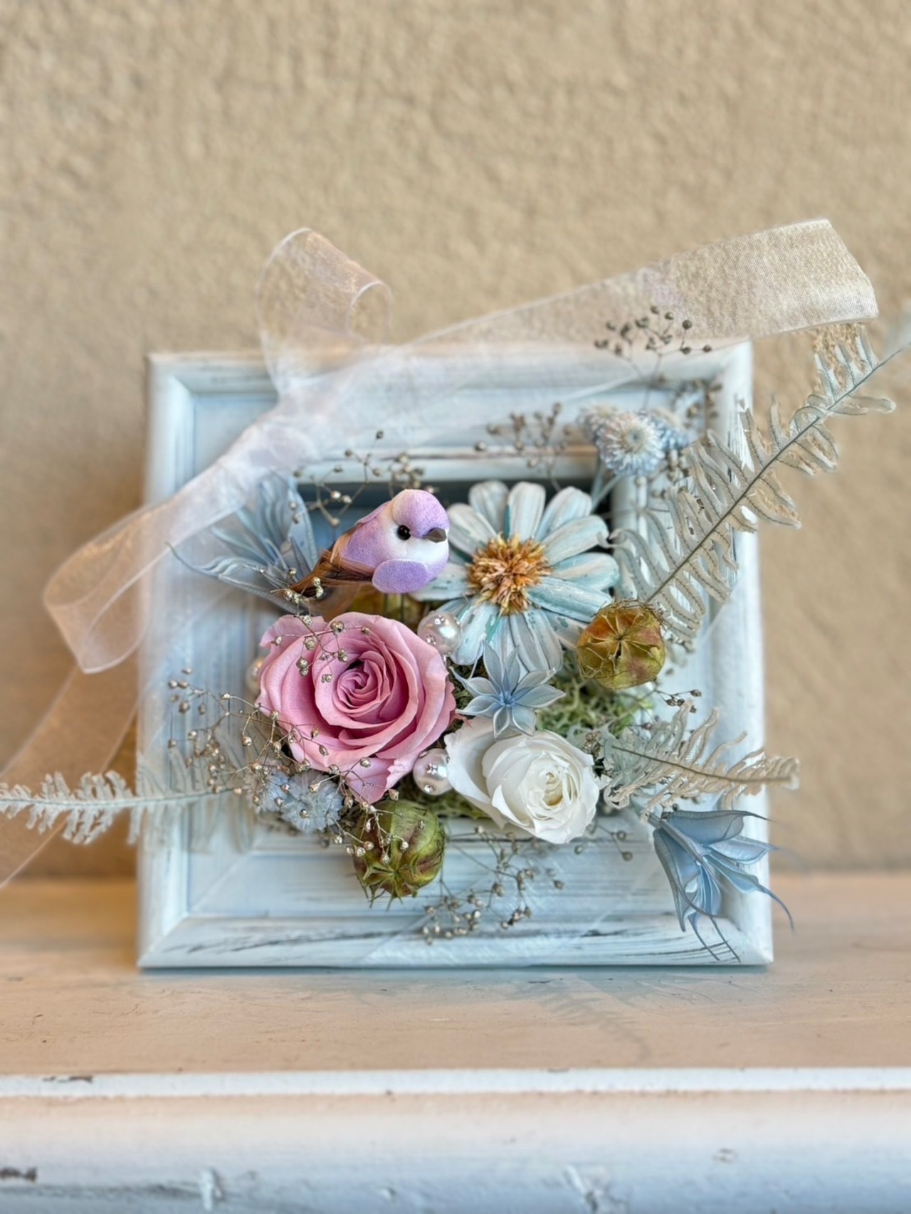 やすらぎのブルーフレーム～プリザーブドフラワー～