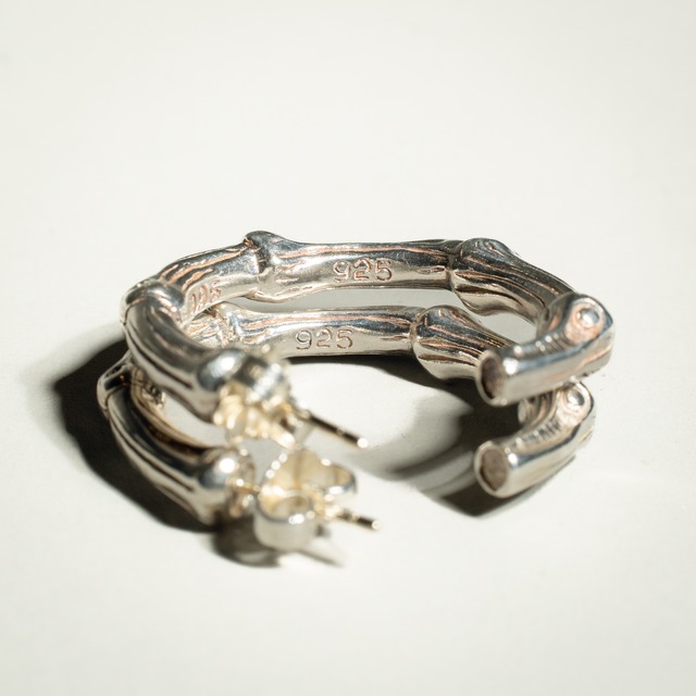 Vintage Tiffany & Co Large Bamboo Hoop Earrings