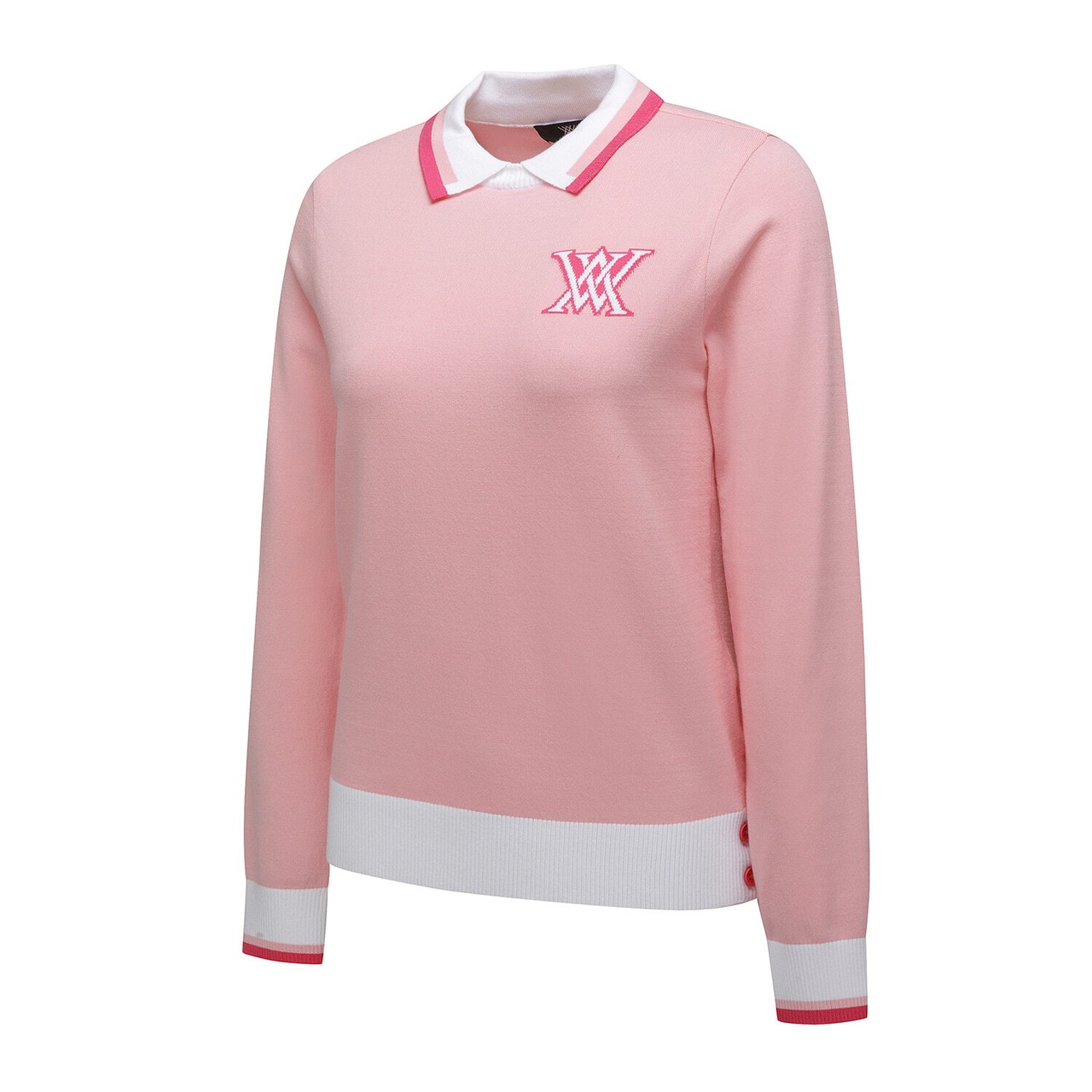 WOMEN LOGO COMBINATION PASTEL SWEATER