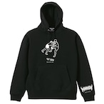 M【裏パイル】Tapoutmemo～Knee Tap Hoodie (Black×White)