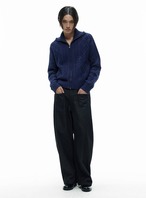 JCAESAR STUDIO Argyle Jacquard Zip Knit