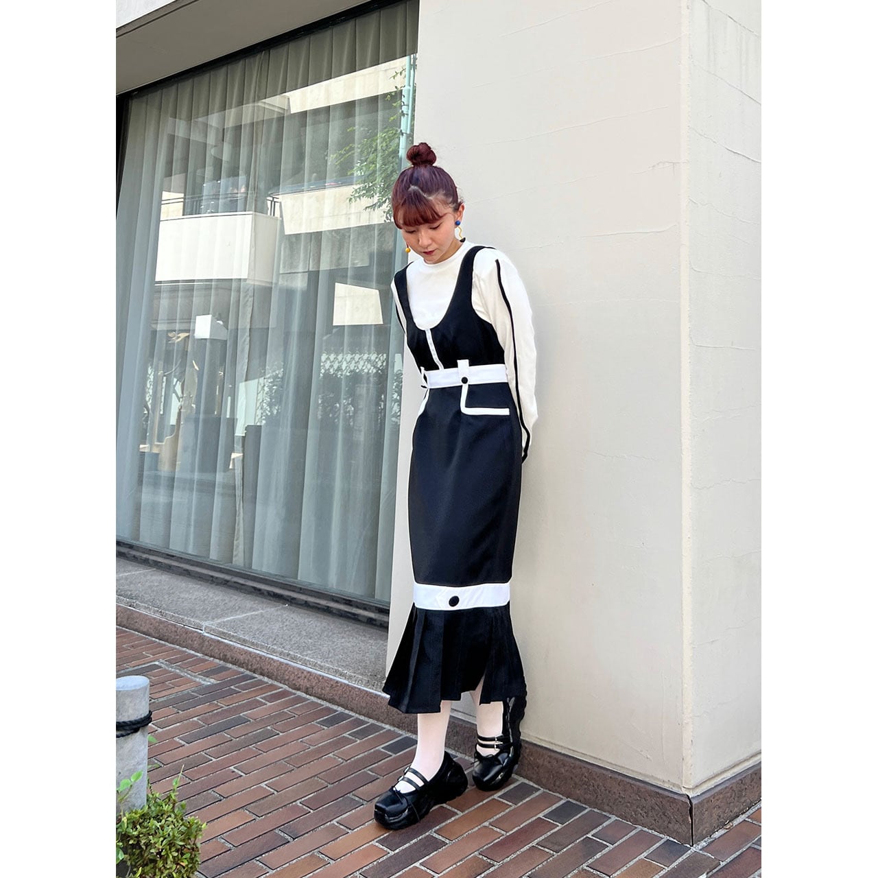 razbliuto210] ま ち こコラボアイテム - Monotone Jumper Skirt