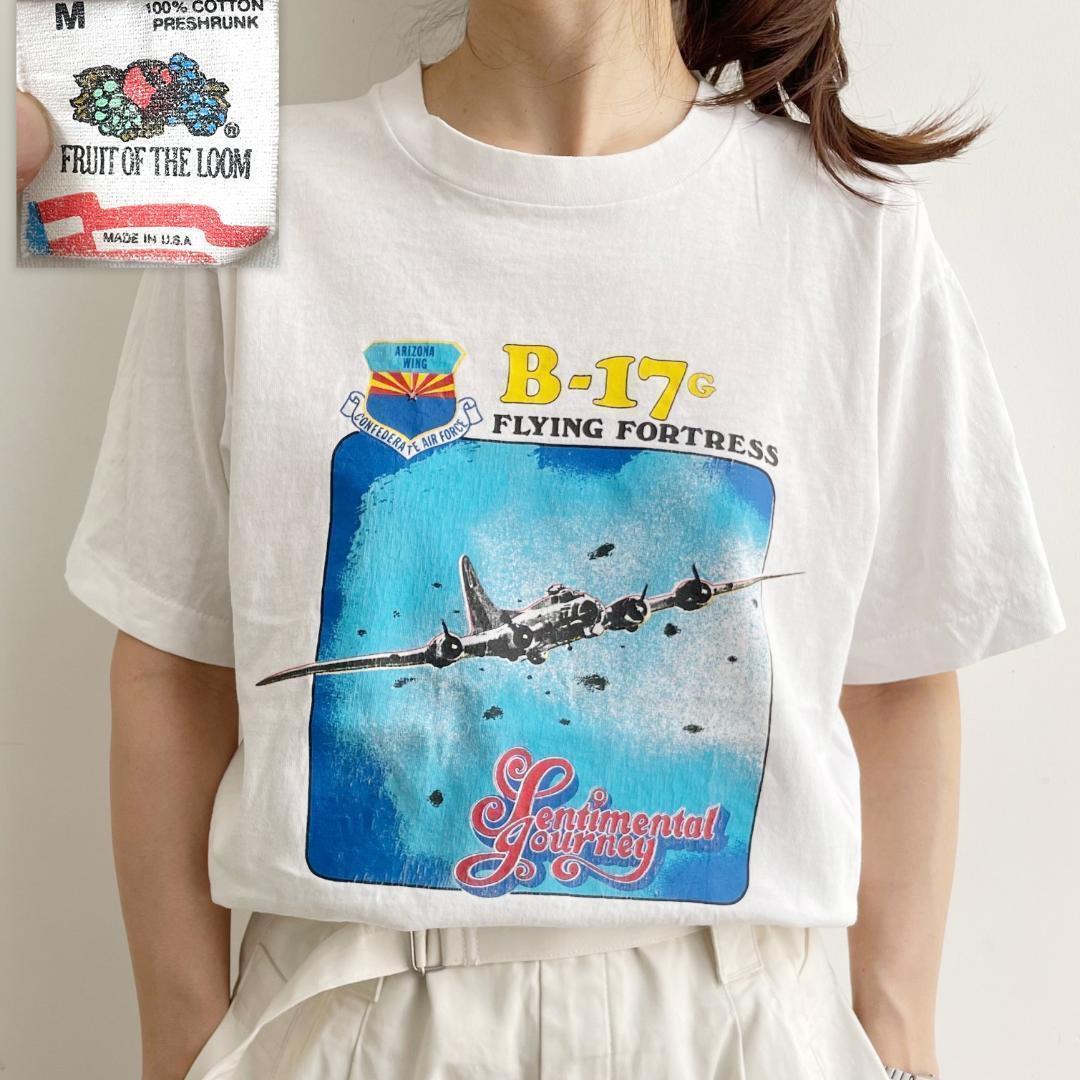92】 Tシャツ 80s B-17G 戦闘機 ミリタリー AIR FORCE | ビンテージ