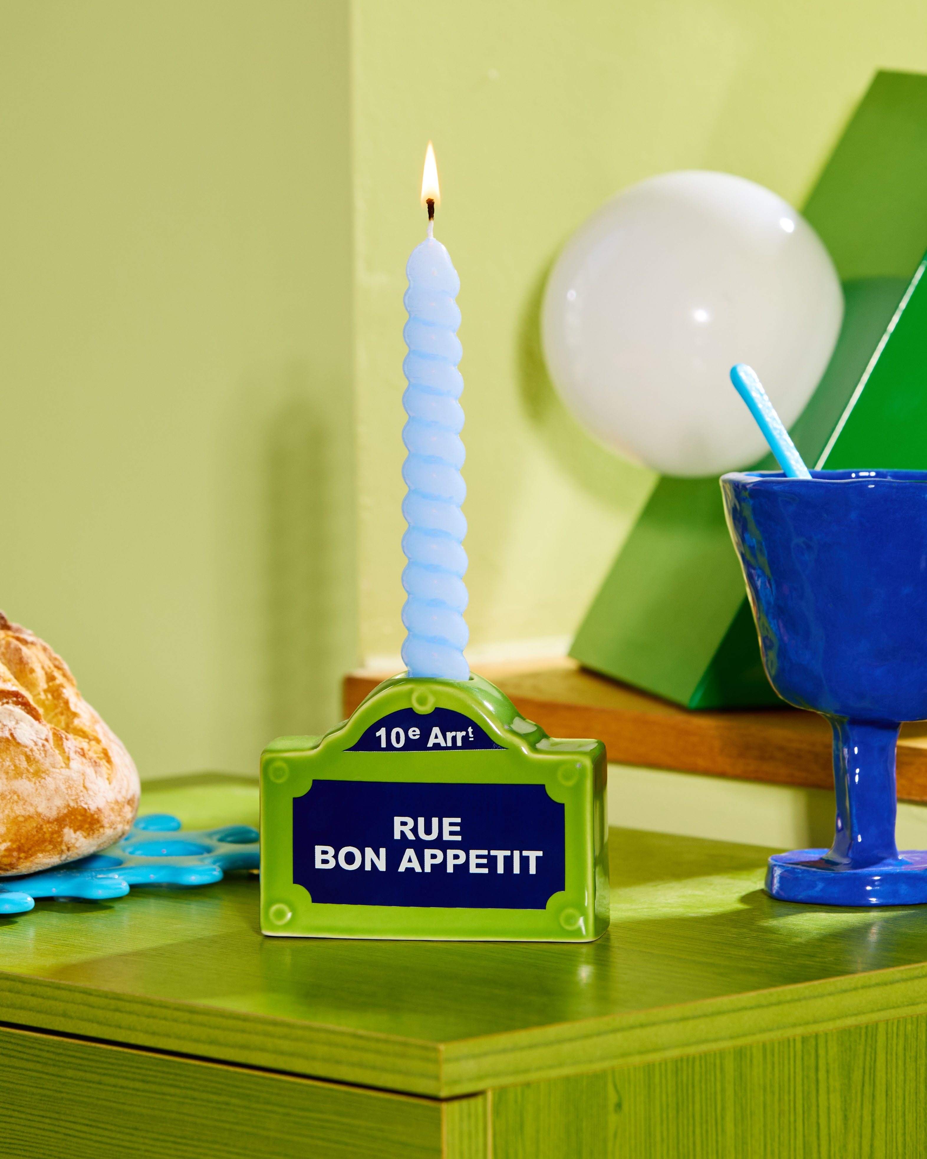 Fluid Market Candle Holder Street 陶器製 キャンドルホルダー フランスの通り看板