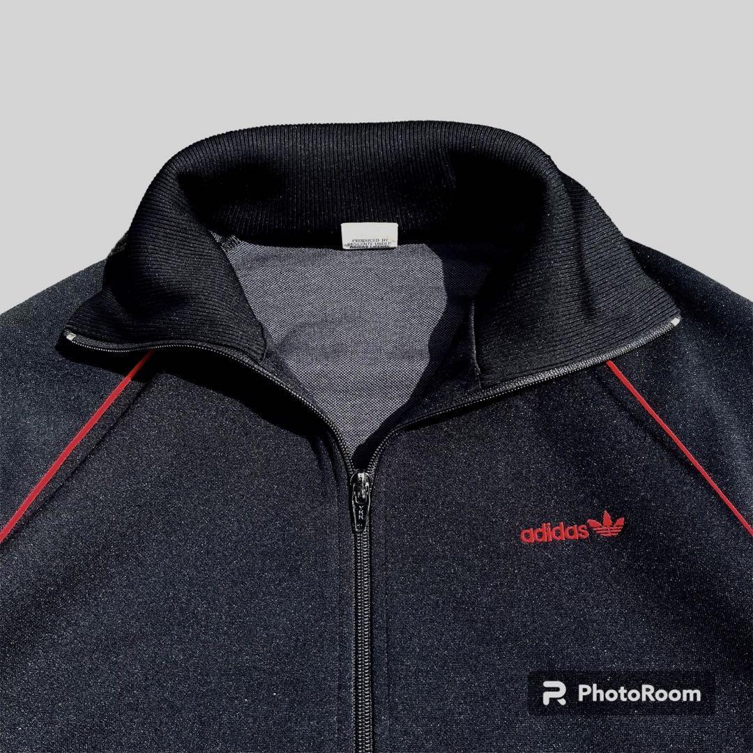 デサント製》80s adidas アディダス 西ドイツ ジャージ ブラック  