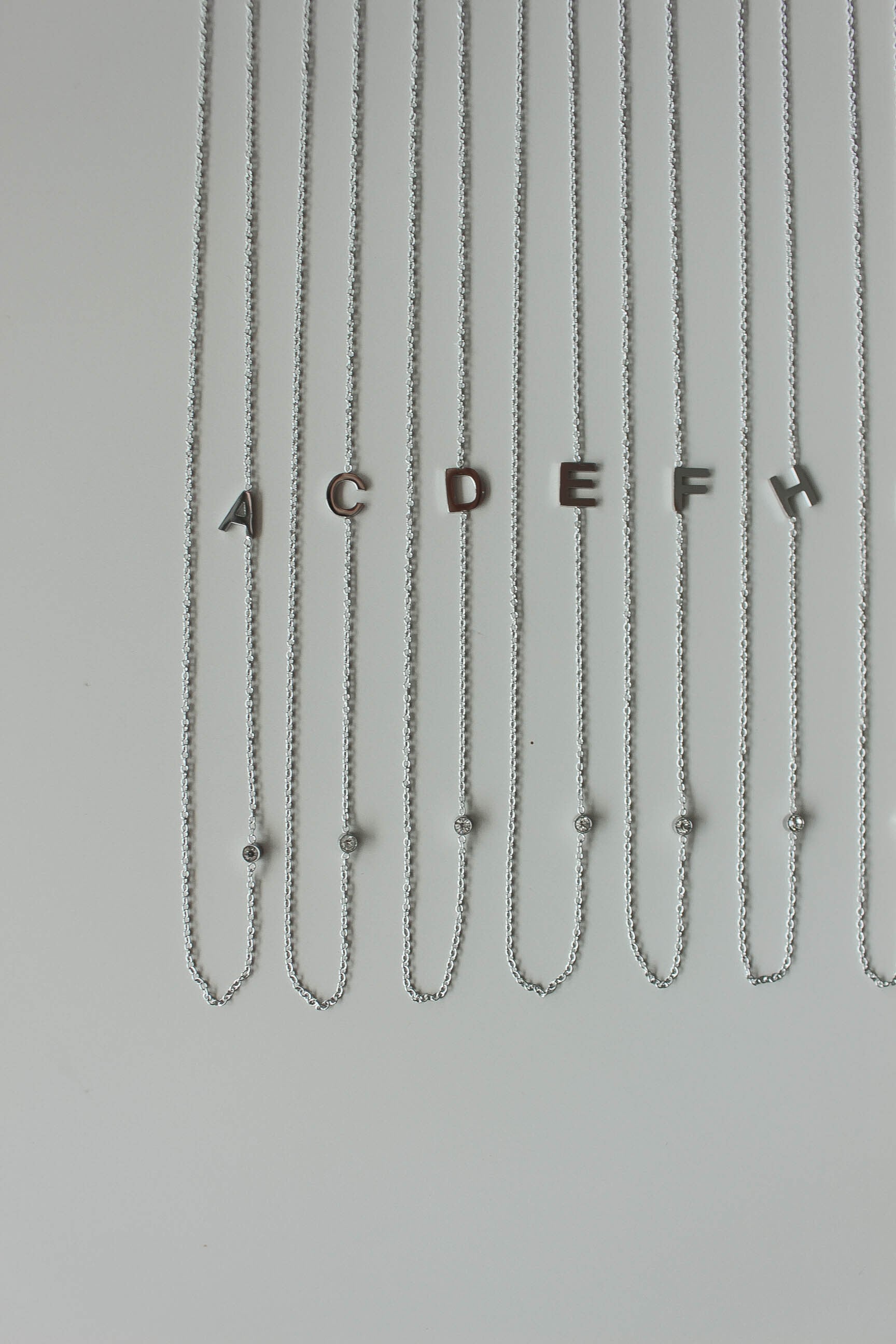 Alphabet Zirconia Necklace / Silver | ebine(エビネ)|金属アレルギー