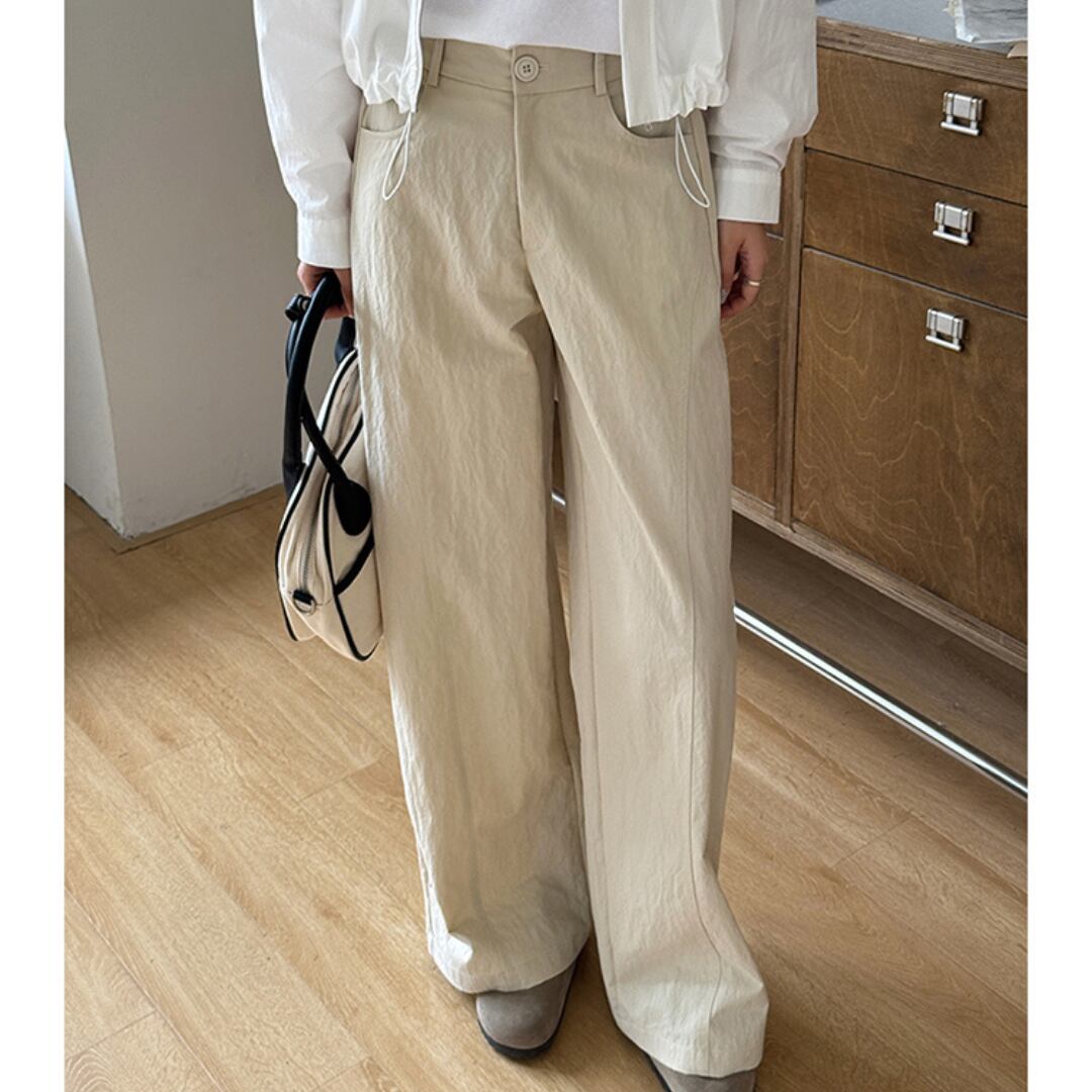 lace belt jeans straight casual pants