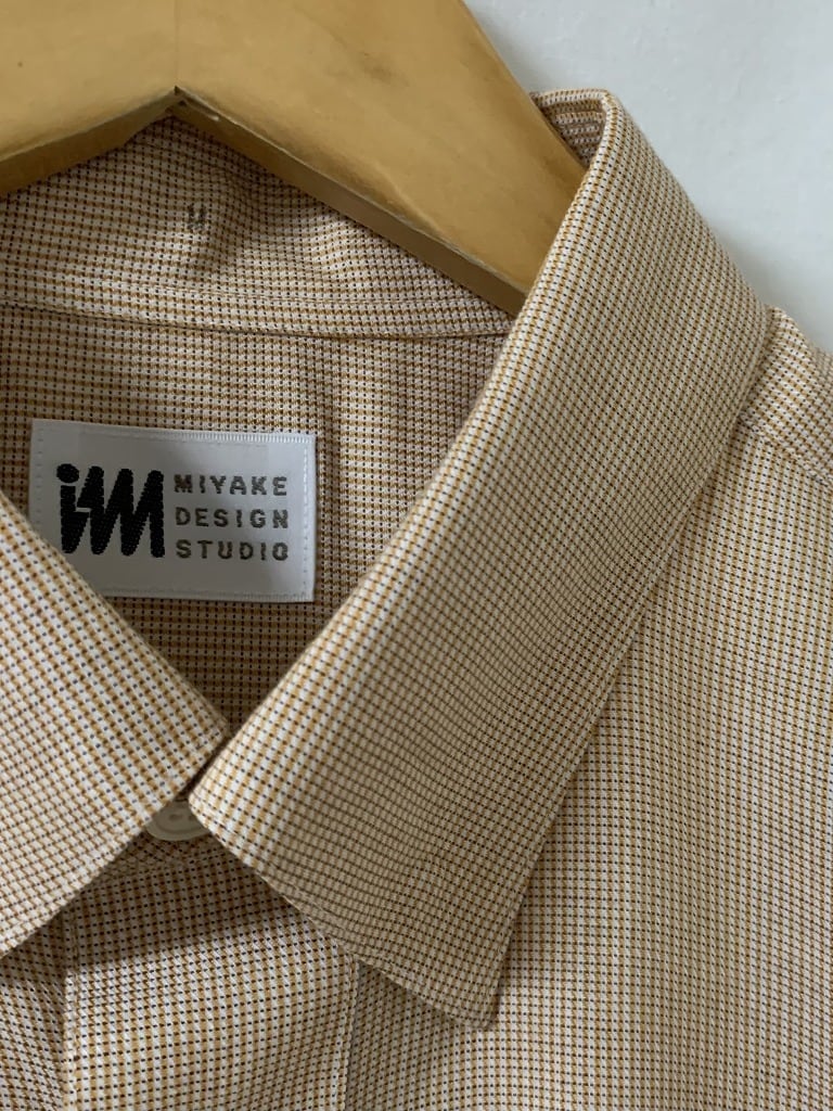 1980~90's Pin Check Pattern Design Shirt "ISSEY MIYAKE"