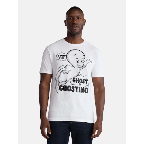 キャスパー I PUT IN GHOST IN GHOSTING グラフィック Tシャツ ホワイト XL