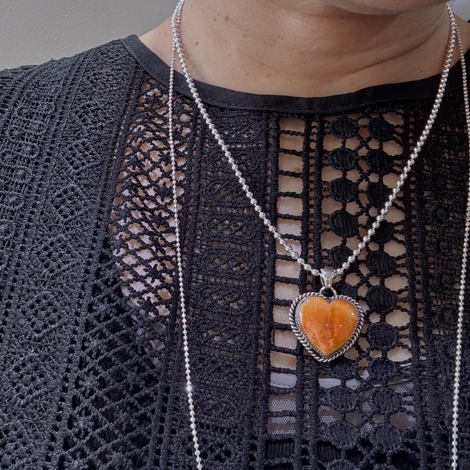 再入荷】《Indian Jewelry 》【 一点物 】ハート スパイニー