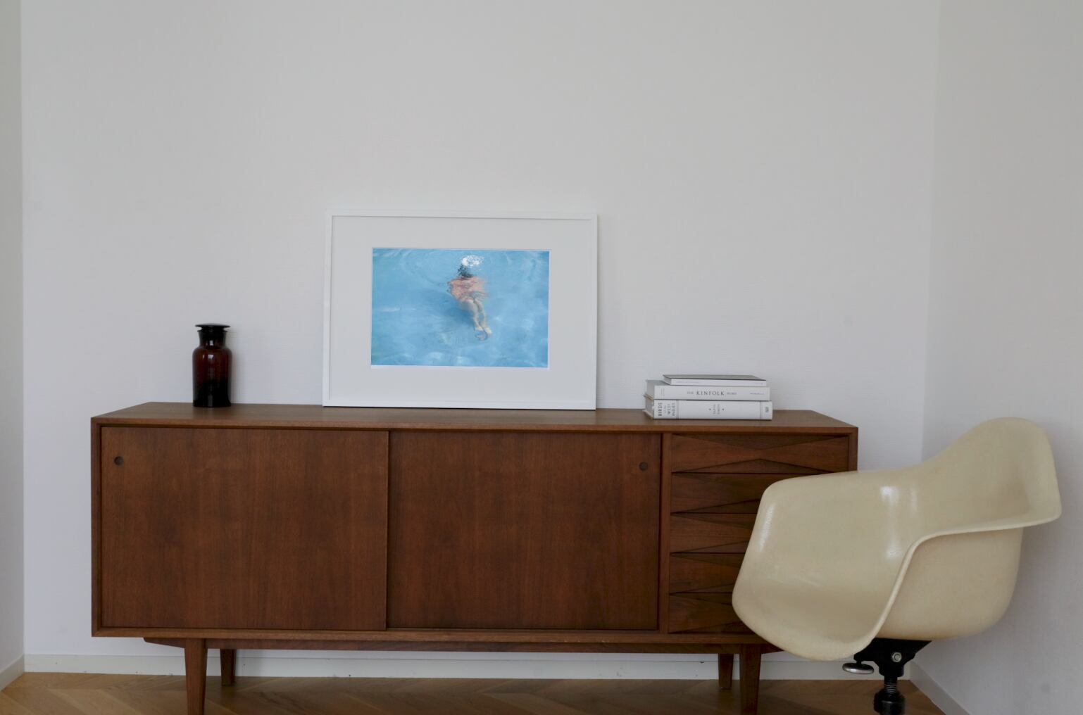 TETSUYA MORIMOTO kujyukuri #1 white wooden frame 50cm×70cm付き ( L )