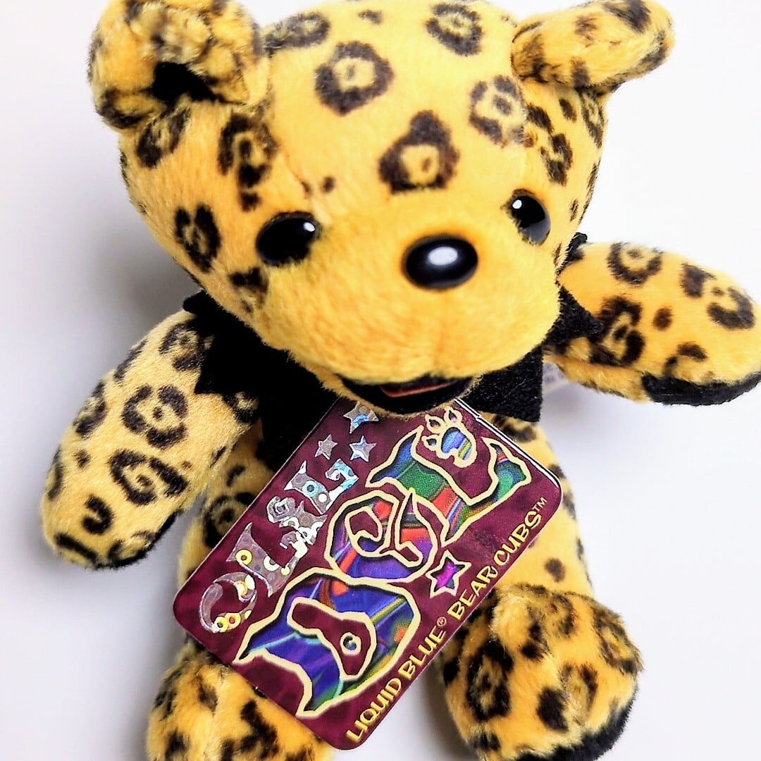 再入荷!☆DEADSTOCK / VINTAGE☆ 2001年製【 Grateful Dead(グレイトフルデッド)】5inch  5インチ / ヒョウ柄  Bean Bear / Lil Del リル・デル / シリーズA〚アメリカン雑貨 アメトイ〛