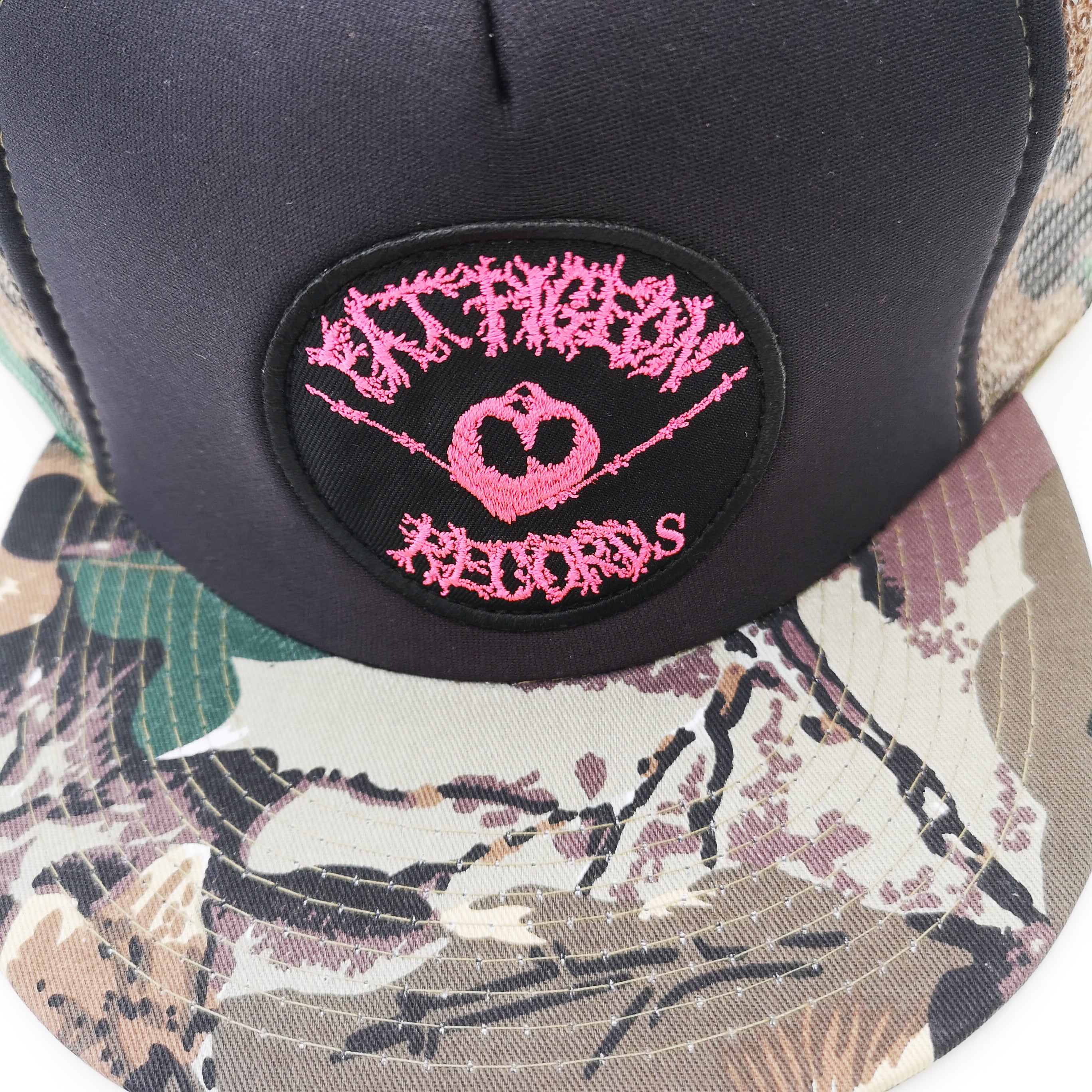 FAT PIGEON RECORDS CAMO MESH CAP