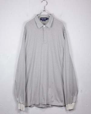 【Caka act2】“POLO GOLF” Horizontal Stripe Vintage L/S Polo Shirt