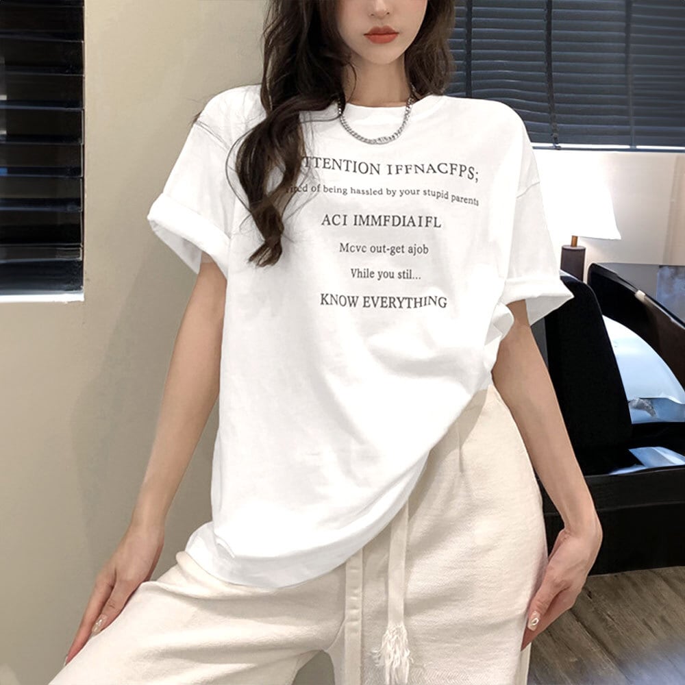 ロゴ Tシャツ レディース 春夏 韓国 半袖 トップス おしゃれ 大人 カジュアル アメカジ ストリートファッション カットソー ロゴT オーバーサイズ ゆったり 大人可愛い 大人女子