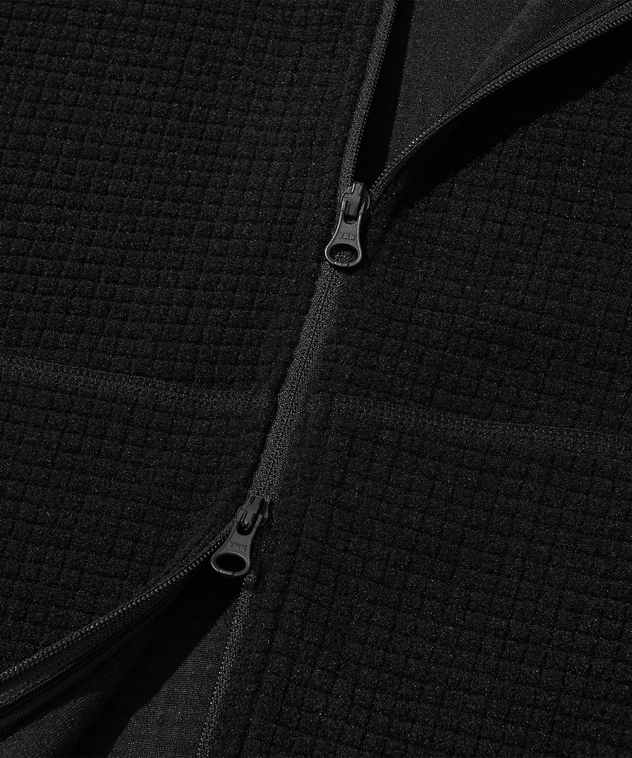 THERMOSQUARE FLEECE ZIP HOODIE_BLACK