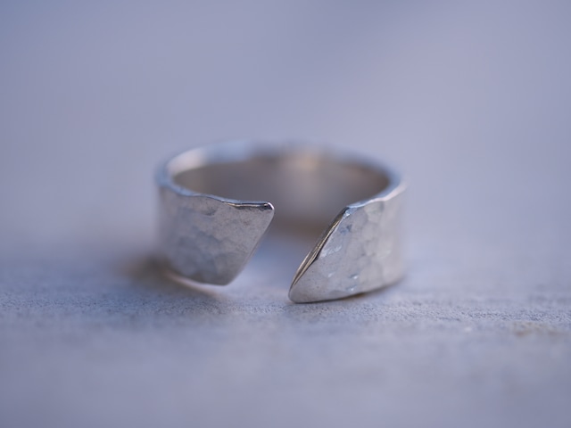 PURE SILVER Diagonal ring