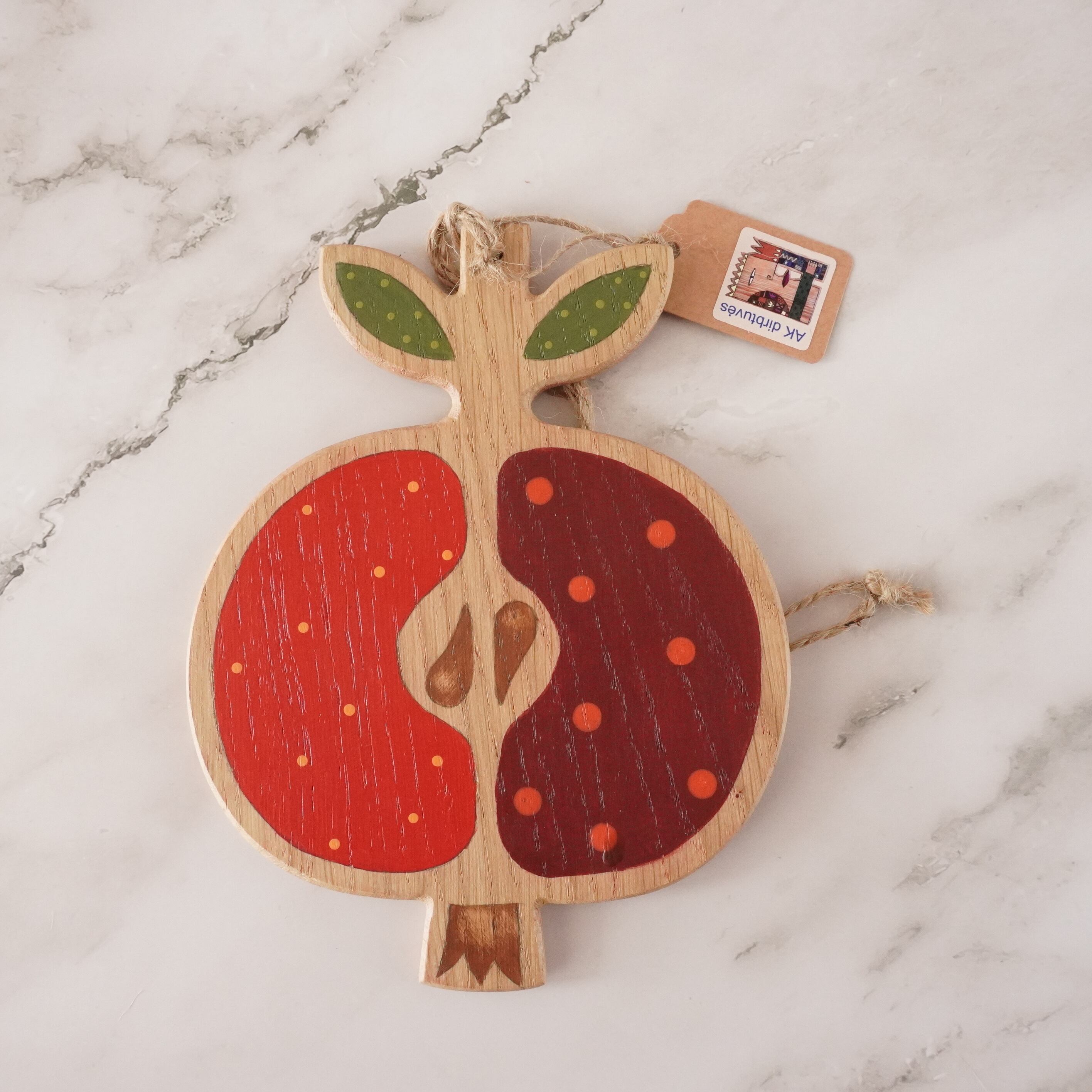 at853 リトアニア直輸入 リンゴのオーナメント(リンゴ)