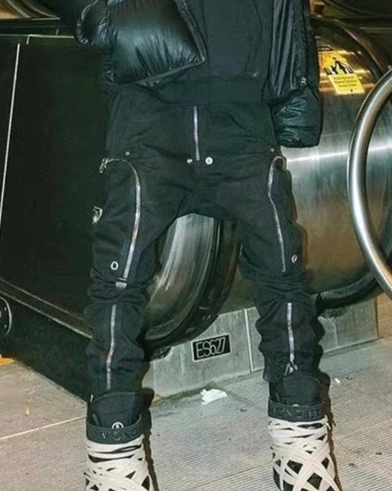 センタージップスリムカーゴパンツ(P00019)