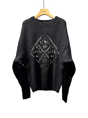 【25AW】OPEN YY オープン ワイワイ / ALPACA ARGYLE POINTELLE PULLOVER / プルオーバー