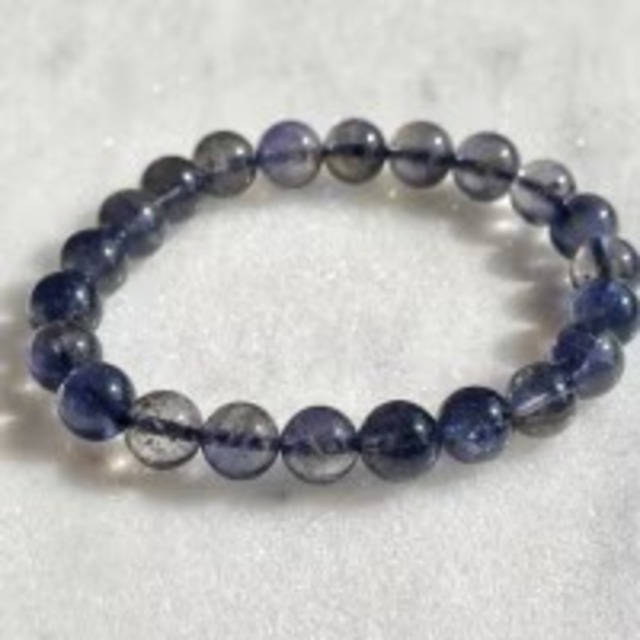 【超美石】アイオライト　8ｍｍ　ブレスレット 5138