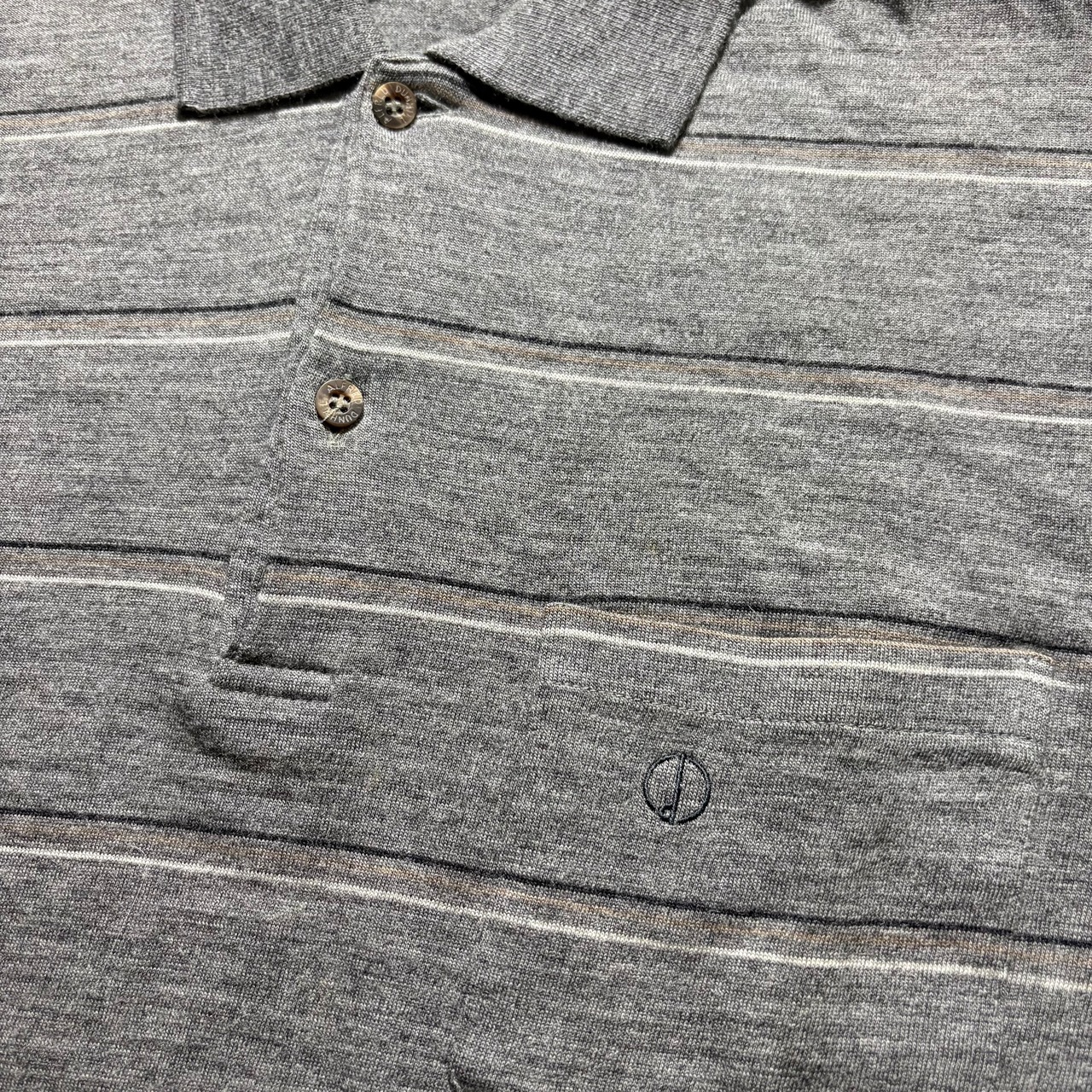 DUNHILL border knit polo