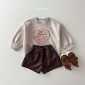 【取寄】Dailybebe ハートワッペントレーナー|秋服|韓国子供服|26/AT