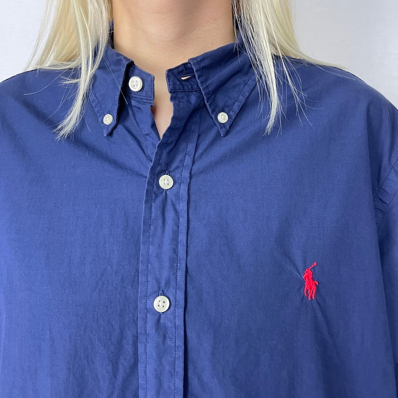 Ralph Lauren ラルフローレン 半袖 ボタンダウンシャツ メンズL 古着
