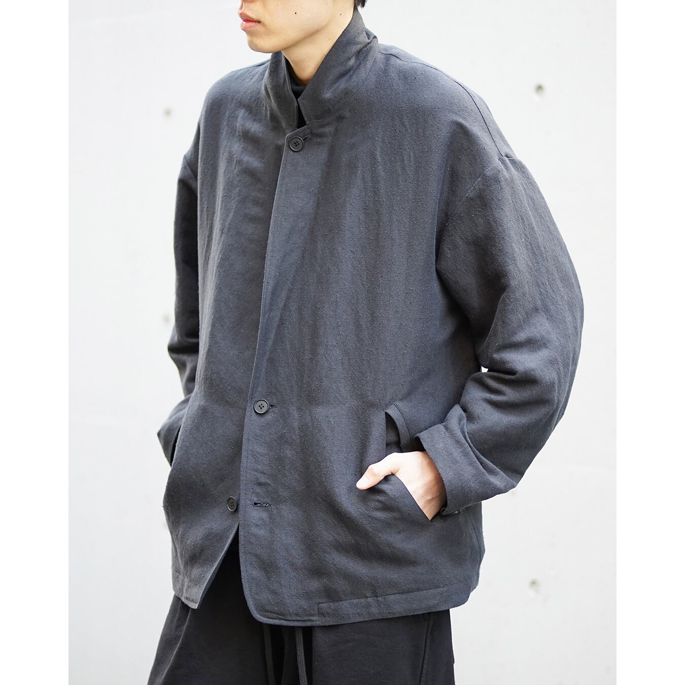 Blanc YM] (ブランワイエム) BL-26S-LSSJ Linen Silk Shirt JKT