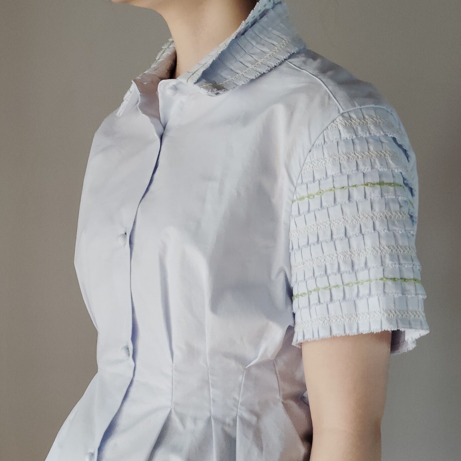 【美品】  ASEEDONCLOUD / アシードンクラウド | Garden instrumentalist blouse コットン シャツ | O/S | ネイビー | レディース ASEEDONCLOUD アシードンクラウド | garden instrumentalist blouse